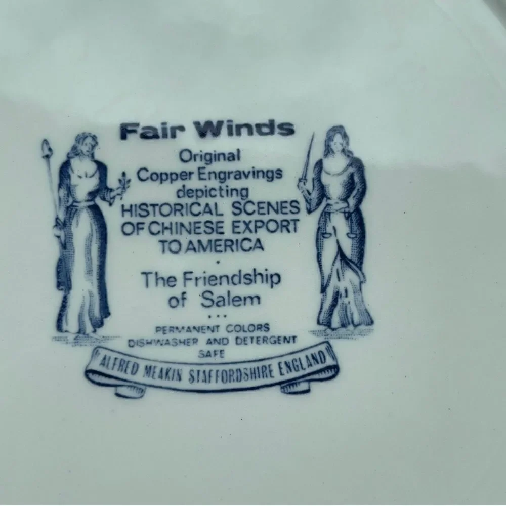 Alfred Meakin 1970’s Friendship of Salem Fair Winds Collectible Plate 10.5” #6